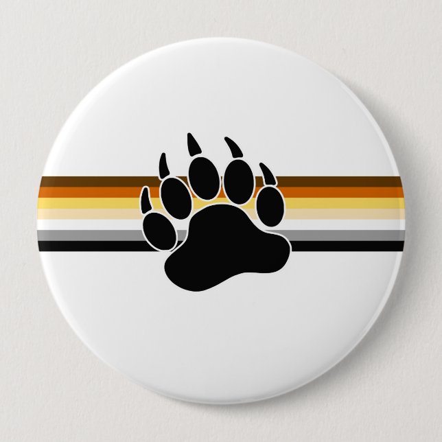 Bear Pride Flag 10 Cm Round Badge (Front)