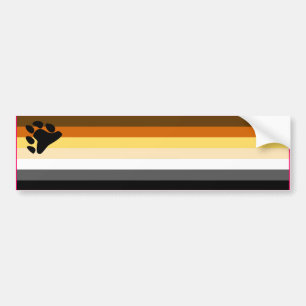 BEAR PRIDE FLAG BAR BUMPER STICKER
