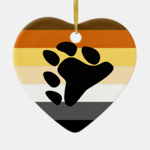 Bear Pride Flag Ceramic Tree Decoration