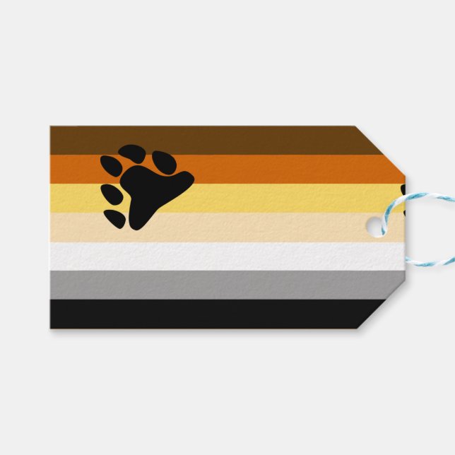 Bear Pride Flag Gift Tags (Front (Horizontal))
