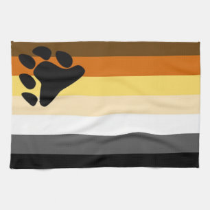 Bear Pride Flag Kitchen Towel