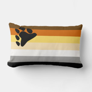 Bear Pride Flag Lumbar Cushion