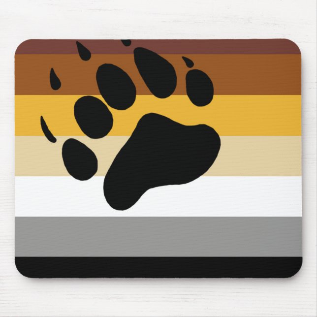 Bear Pride Flag Mouse Pad (Front)