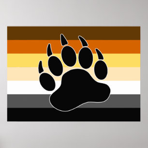 Bear Pride Flag Poster