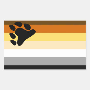 Bear Pride Flag Rectangular Sticker