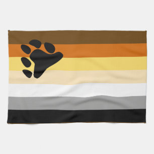 Bear Pride Flag Tea Towel