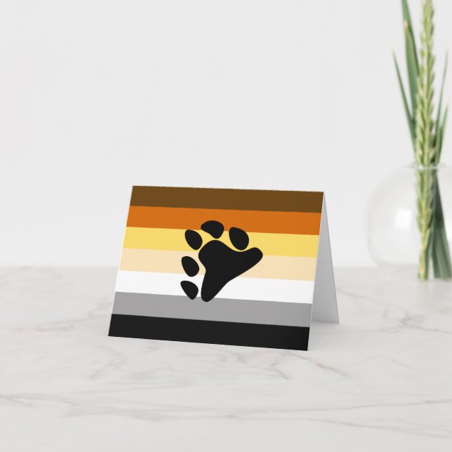 Bear Pride Flag with Paw Announcement (Front)