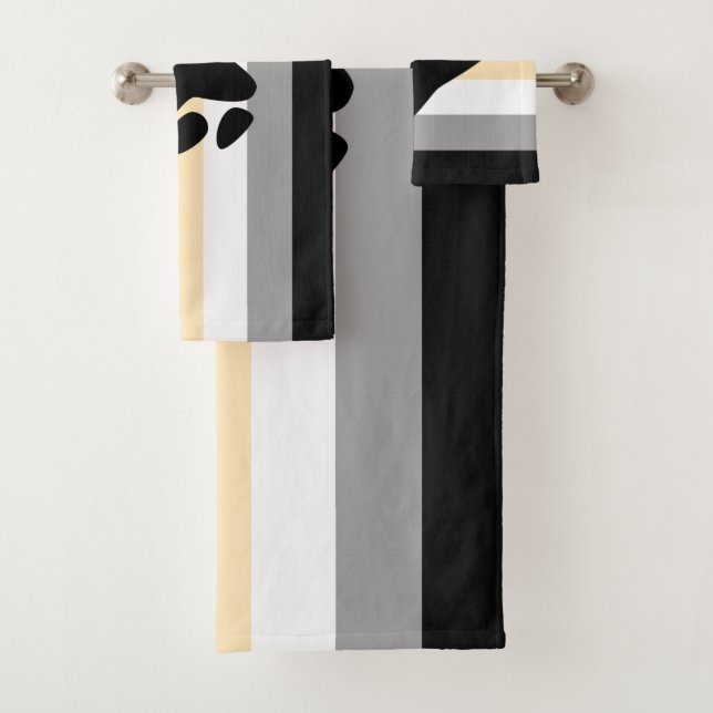 Bear Pride Flag with Paw Bath Towel Set (Insitu)