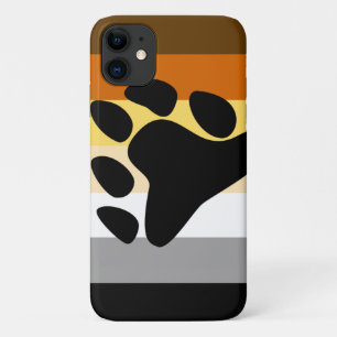 Bear Pride Flag with Paw Case-Mate iPhone Case