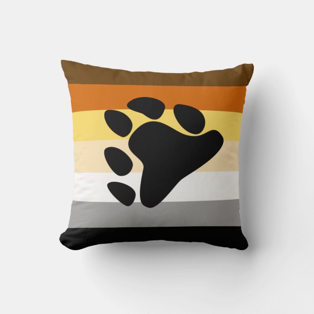 Bear Pride Flag with Paw Cushion (Front)
