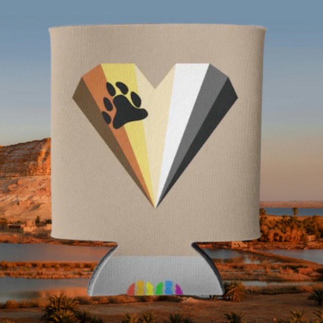 Bear Pride Heart Can Beverage Cooler (Creator Uploaded)