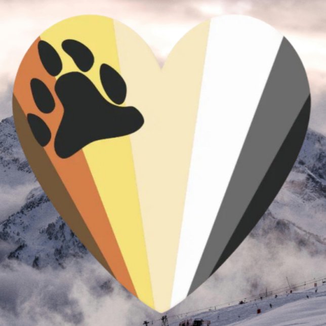 Bear Pride Heart Paper Coaster (Creator Uploaded)