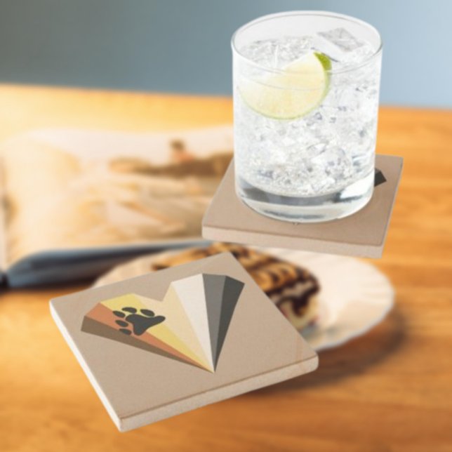 Bear Pride Heart Stone Coaster (Creator Uploaded)