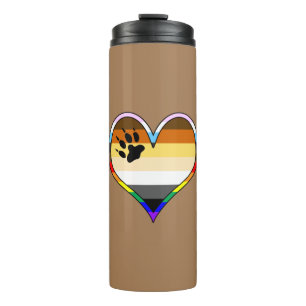 Bear Pride Heart Thermal Tumbler