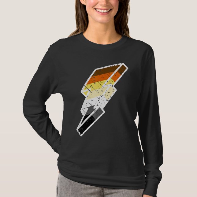 Bear Pride Lightning Bolt Cute Lgbtq Parade T-Shirt (Front)