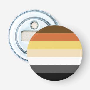 Bear Pride, Neutral Gradient Stripes, LGBTQ Pride Bottle Opener