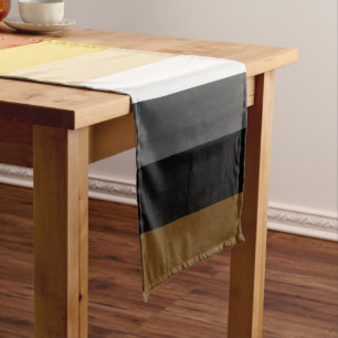 Bear Pride, Neutral Gradient Stripes, LGBTQ Pride Short Table Runner