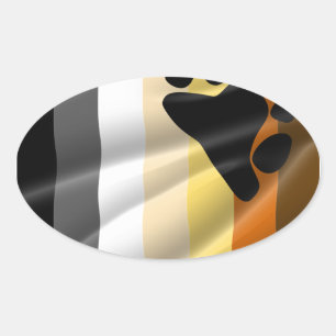 BEAR PRIDE OVAL STICKER