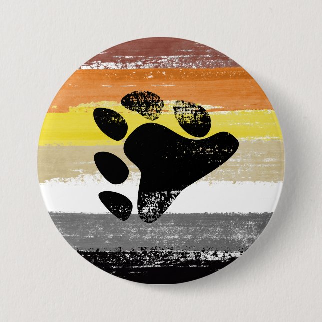 Bear Pride Paint 7.5 Cm Round Badge (Front)