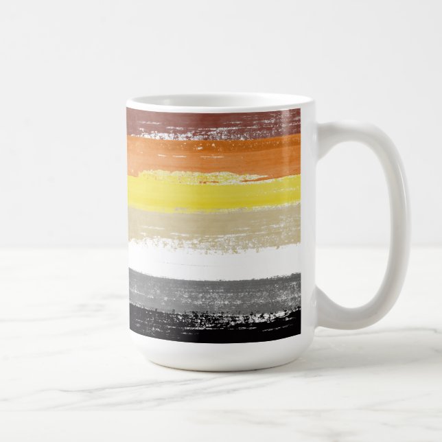 Bear Pride Paint Stripes Coffee Mug (Right)