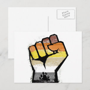 Bear Pride Paw Fist Postcard