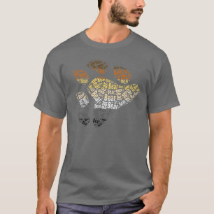 BEAR PRIDE PAW PATTERN T-Shirt