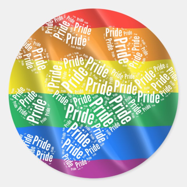 BEAR PRIDE PAW PATTERN WHITE -.png Classic Round Sticker (Front)