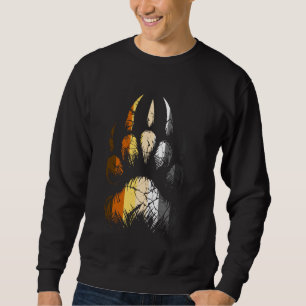 Bear Pride Paw Print Gay Men LGBT Bear Flag Sweatshirt