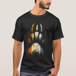 Bear Pride Paw Print Gay Men LGBT Bear Flag T-Shirt