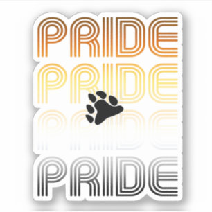 Bear Pride Paw Retro Pattern Design Letters