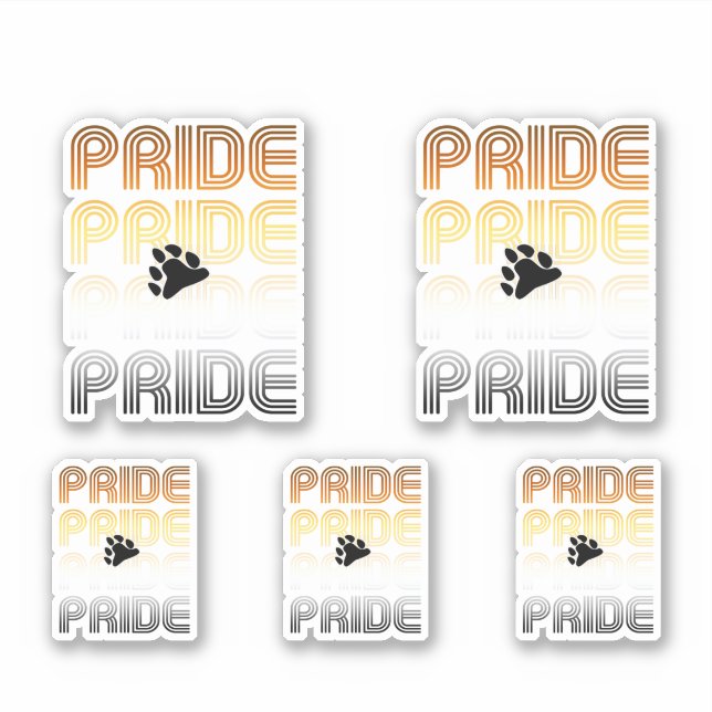 Bear Pride Paw Retro Pattern Design Letters (Front)