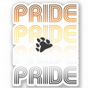Bear Pride Paw Retro Pattern Design Letters