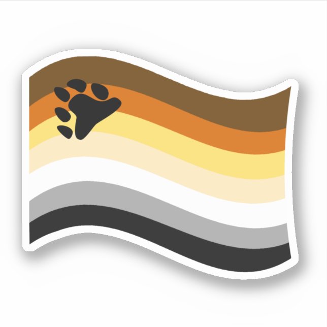Bear Pride Paw Wavy Flag (Front)