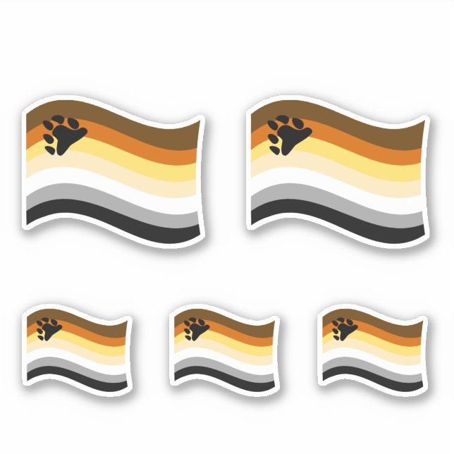 Bear Pride Paw Wavy Flag (Front)