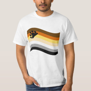 Bear Pride Paw Wavy Flag T-Shirt