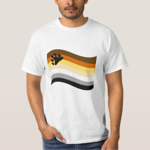 Bear Pride Paw Wavy Flag T-Shirt