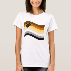 Bear Pride Paw Wavy Flag T-Shirt