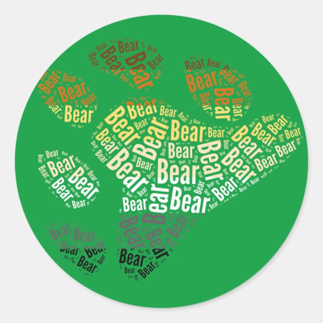 BEAR PRIDE -.png Classic Round Sticker (Front)