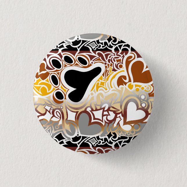 Bear Pride Squiggle Button (Front)