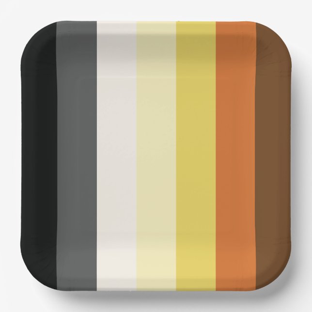 Bear Pride Stripes Paper Plate (Front)