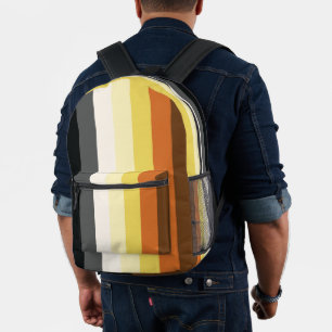 Bear Pride Stripes Printed Backpack