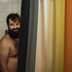 Bear Pride Stripes Shower Curtain