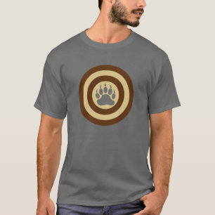 Bear Pride Super Hero Shield Bear Paw T-Shirt