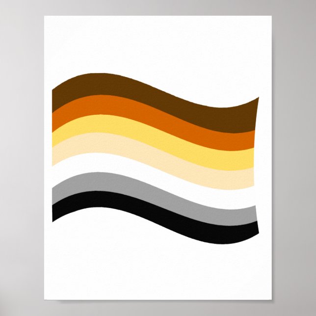 Bear Pride Wavy Flag Poster (Front)