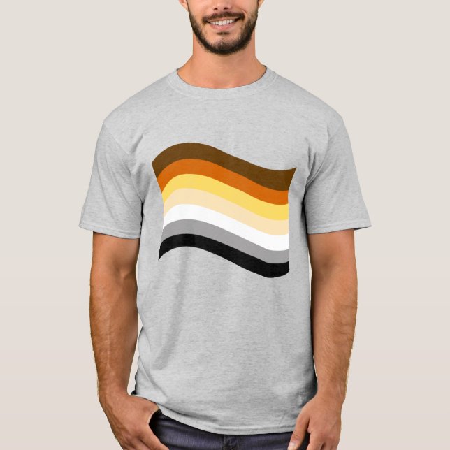 Bear Pride Wavy Flag T-Shirt (Front)