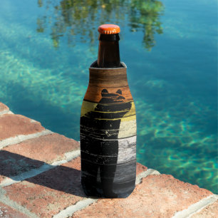 Bear Pride Wood Art Bottle Cooler