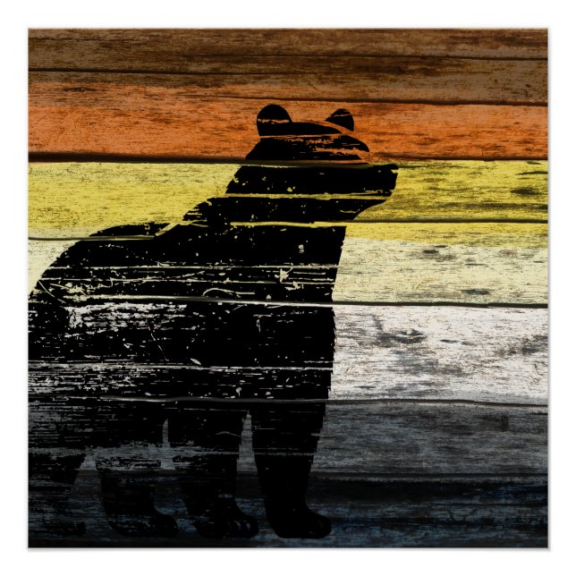 Bear Pride Wood Art  Poster (Front)