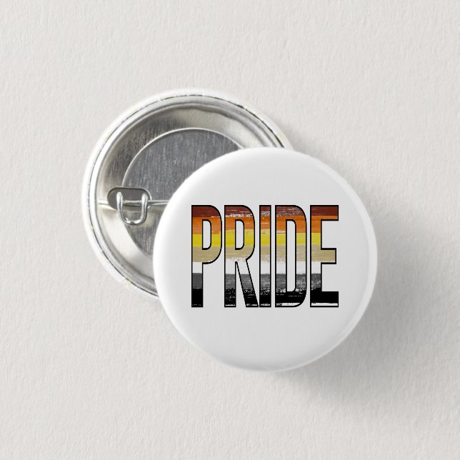 Bear Pride Word 3 Cm Round Badge (Front & Back)