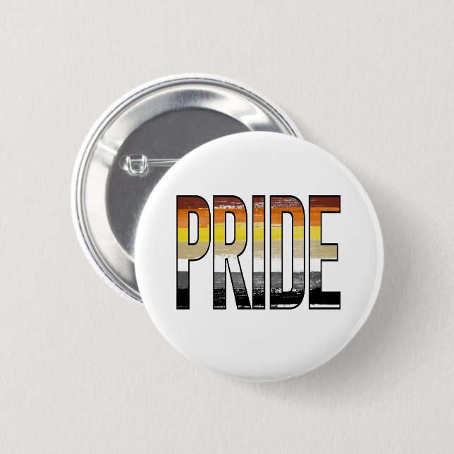 Bear Pride Word 6 Cm Round Badge (Front & Back)