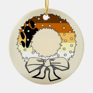 Bear Pride Wreath Ceramic Tree Decoration